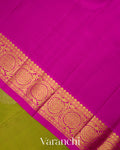 Parrot Green Pure Kanchipuram Silk Handloom Saree