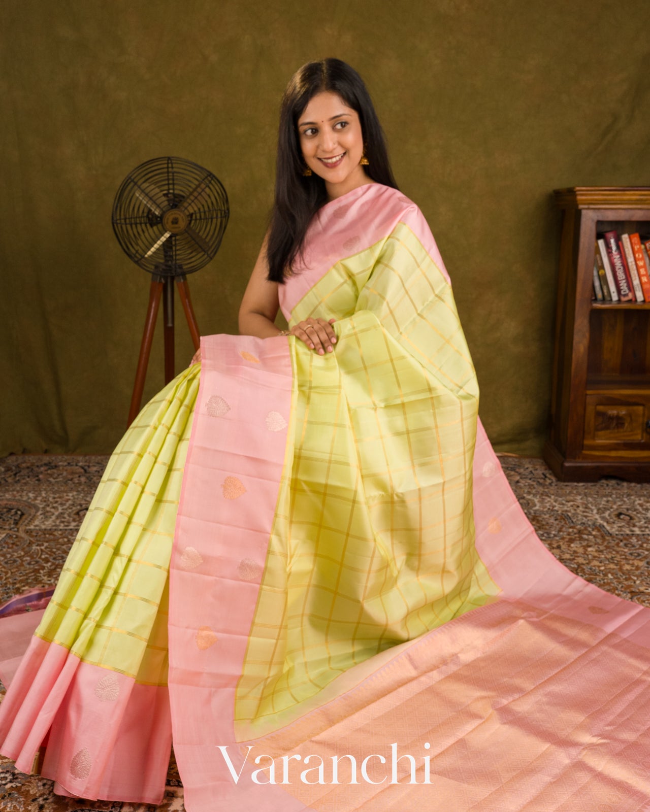 Pastel Pistachio Green Pure Kanchipuram Silk Handloom Saree