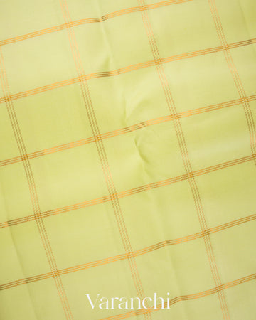 Pastel Pistachio Green Pure Kanchipuram Silk Handloom Saree