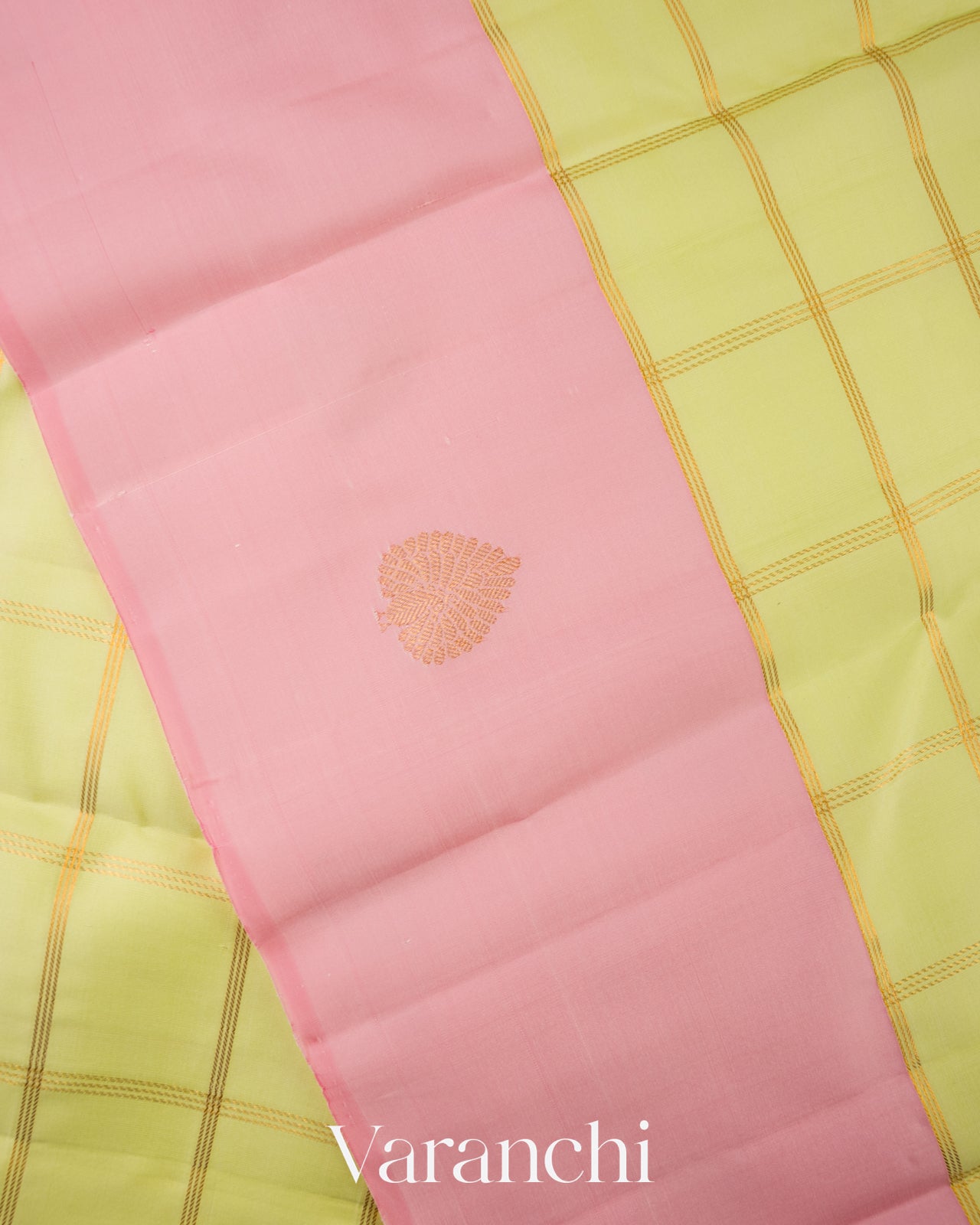 Pastel Pistachio Green Pure Kanchipuram Silk Handloom Saree