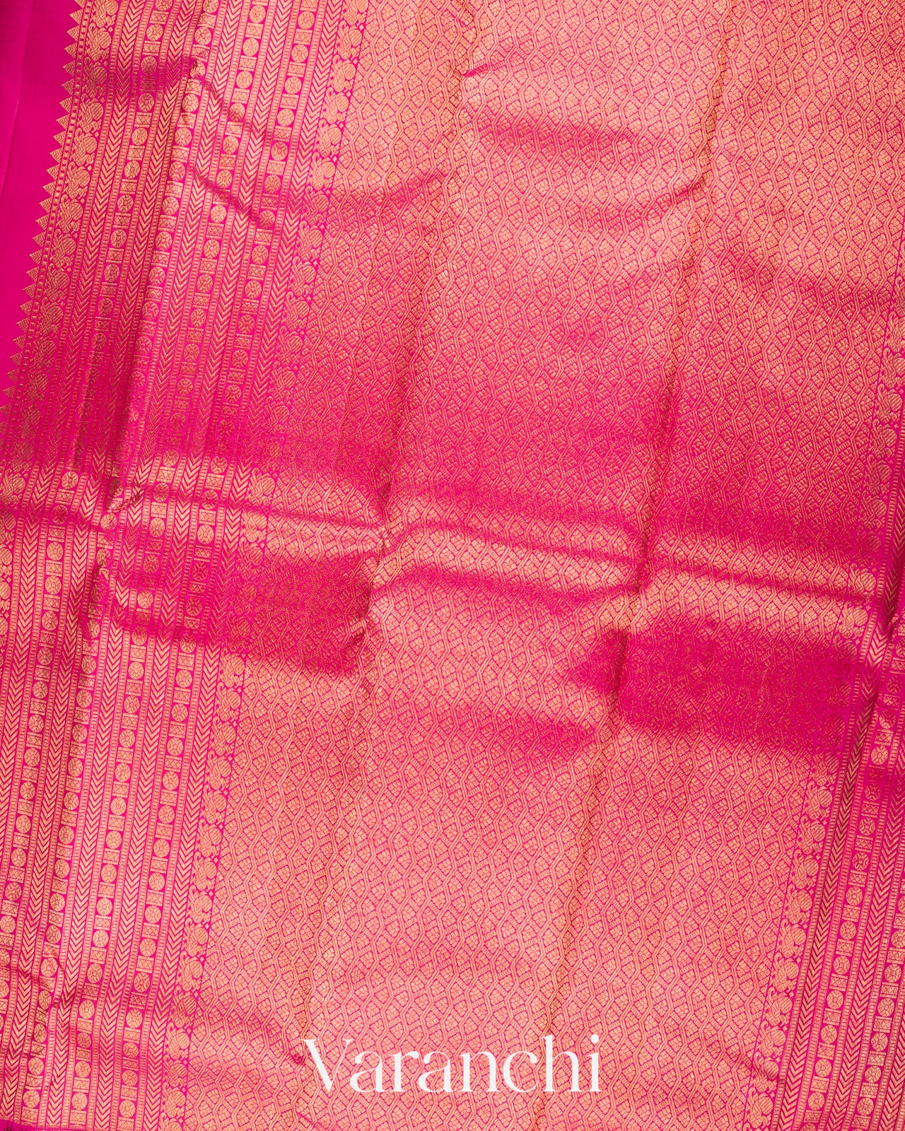 Rani Pink Pure Kanchipuram Silk Handloom Saree