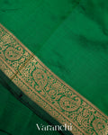 Dark Green Pure Katan Silk Handloom Saree