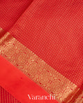 Bright Red Pure Katan Silk Saree
