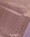 Pastel Lilac Heavy Brocade Pure Katan Silk Handloom Saree