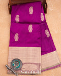 Purple Pure Katan Silk Handloom Saree