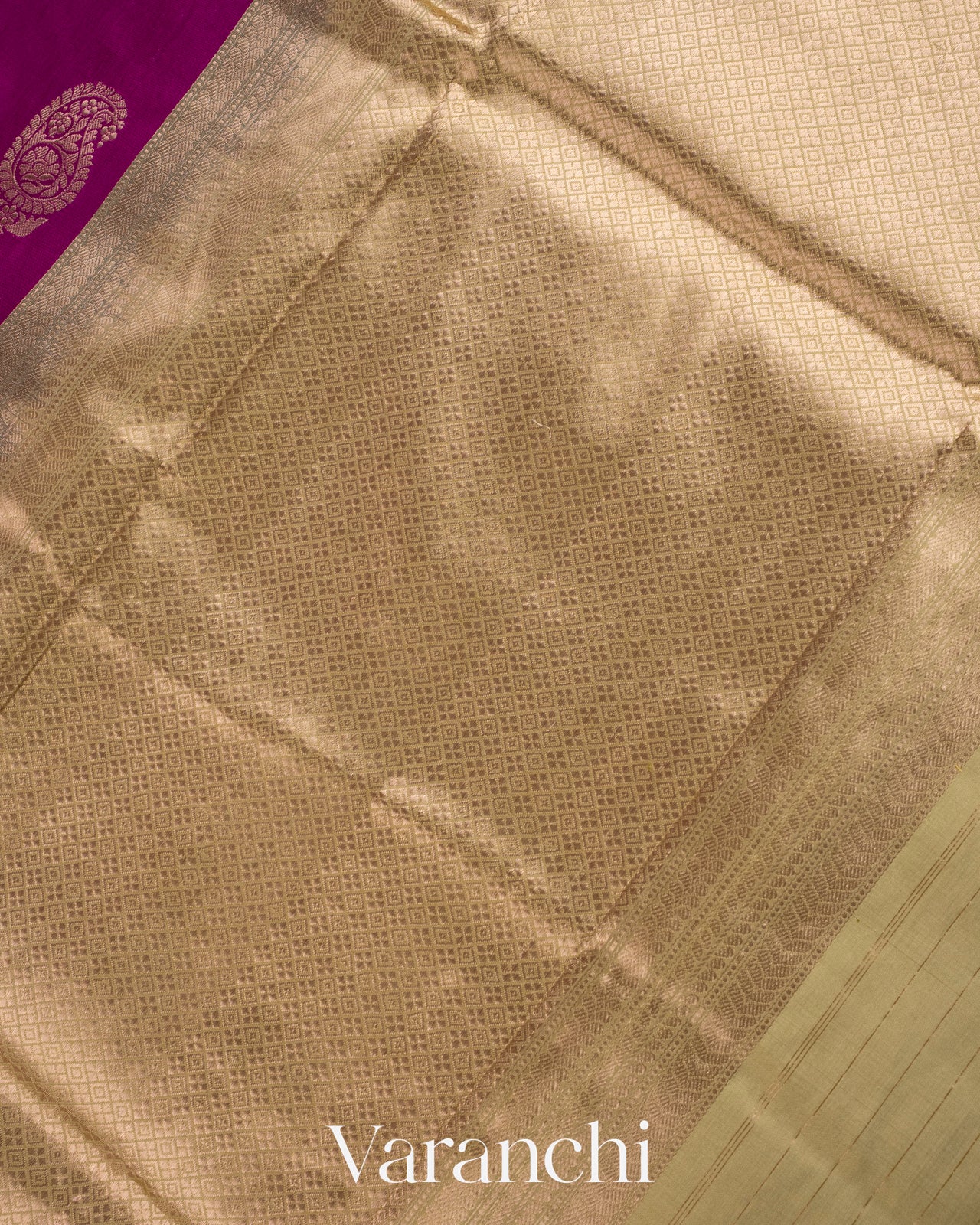 Purple Pure Katan Silk Handloom Saree