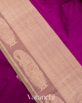 Purple Pure Katan Silk Handloom Saree