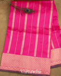 Rani Pink Pure Katan Silk Handloom Saree