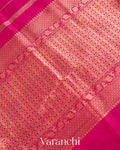 Rani Pink Pure Katan Silk Handloom Saree
