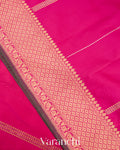Rani Pink Pure Katan Silk Handloom Saree