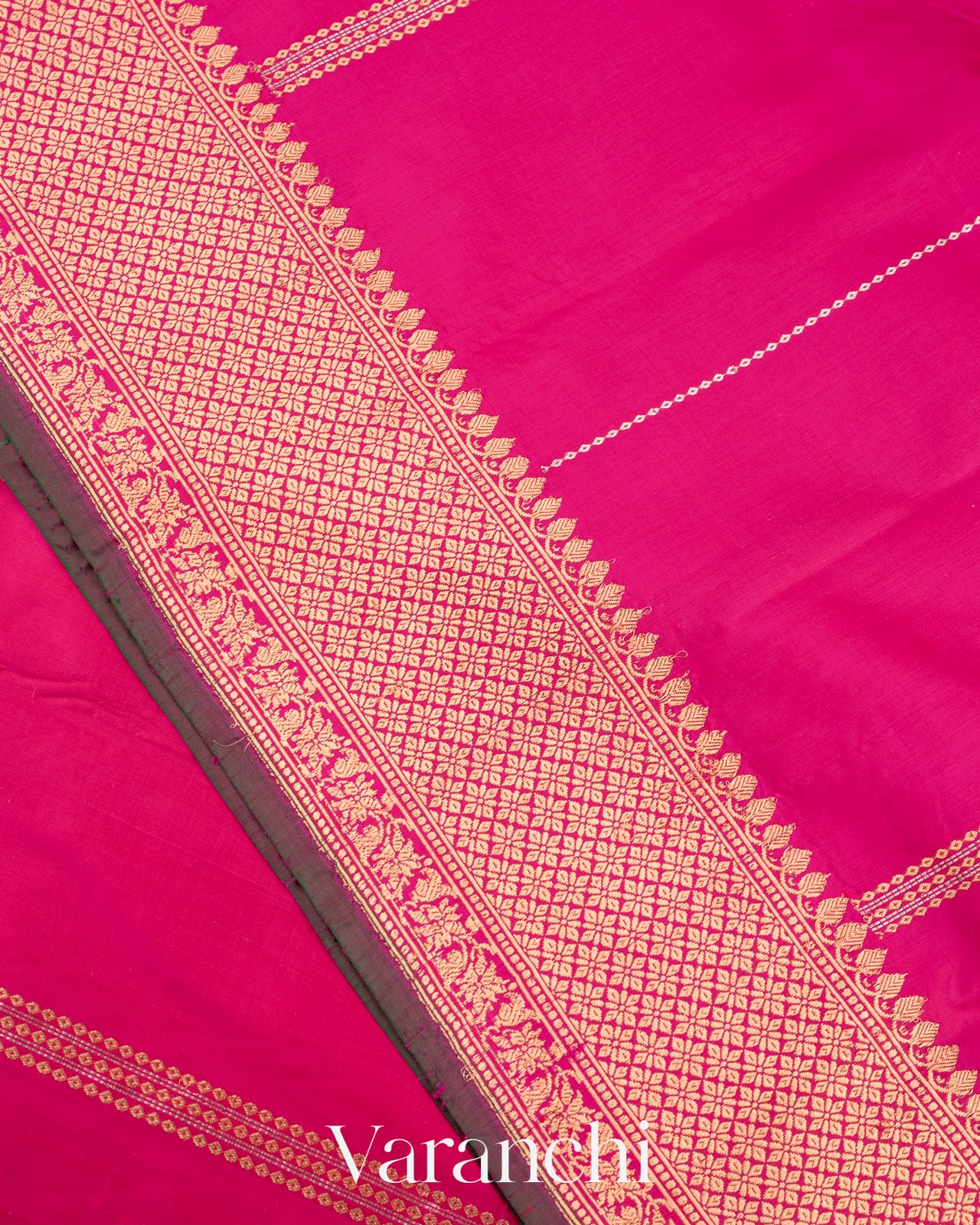 Rani Pink Pure Katan Silk Handloom Saree