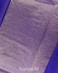 Royal Blue Checks Pure Katan Silk Saree
