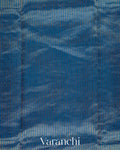 Teal Blue Masharu Bordere D Pure Katan Silk Handloom Saree