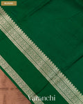 Deep Beige Striped Pure Katan Silk Saree — Blouse