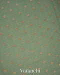 Sage Green Pure Khaddi Georgette Silk Handloom Saree