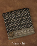 Black Jamdani Pure Kora Cotton Handloom Saree