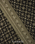 Black Jamdani Pure Kora Cotton Handloom Saree