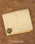 Cream Jamdani Pure Kora Cotton Handloom Saree