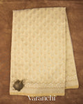 Cream Jamdani Pure Kora Cotton Handloom Saree