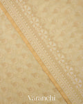 Cream Jamdani Pure Kora Cotton Handloom Saree