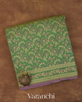 Fern Green Jamdani Pure Kora Cotton Handloom Saree