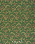 Fern Green Jamdani Pure Kora Cotton Handloom Saree