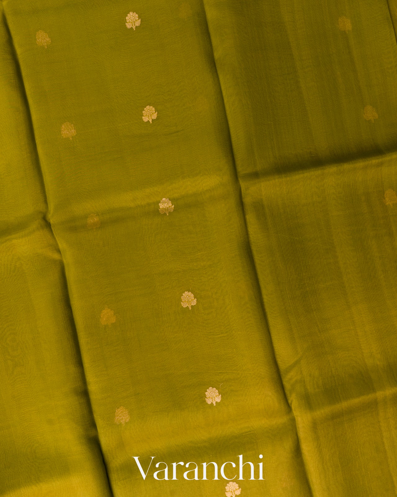 Mehandi Green Pure Kora Silk Handloom Saree