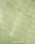 Mint Green Borderless Pure Kora Silk Handloom Saree