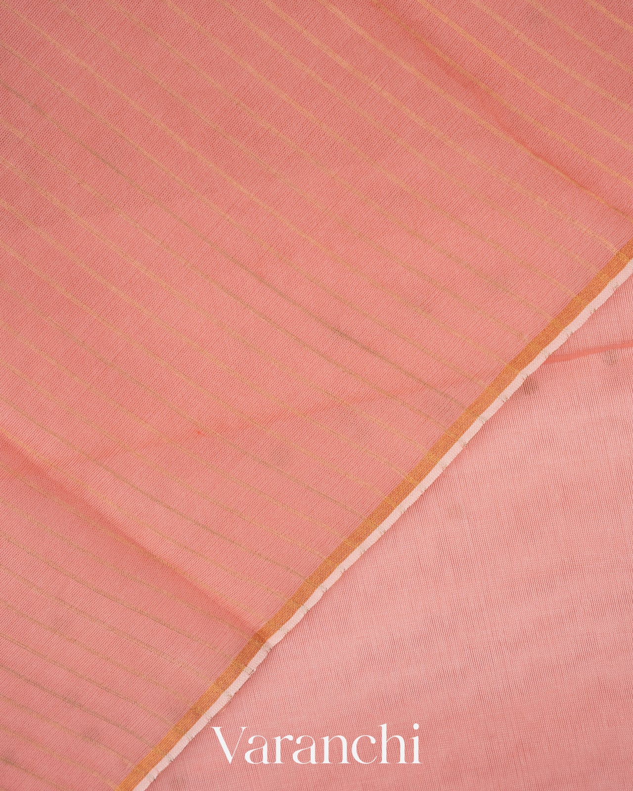 Baby Pink Cross Stitch Embroidered Pure Kora Silk Saree
