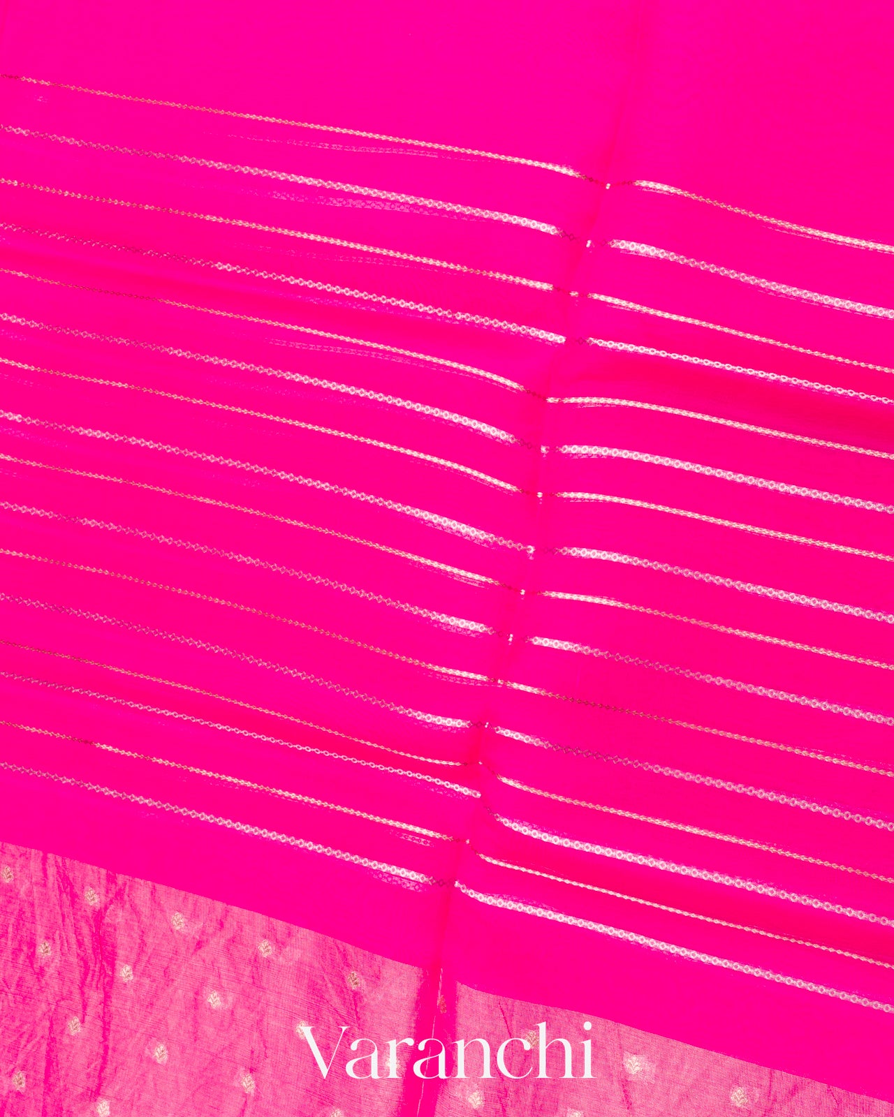 Rani Pink Tissue Pure Kora Silk Saree