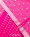 Rani Pink Tissue Pure Kora Silk Saree