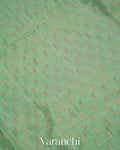 Mint Green Pure Crepe Silk Handloom Saree