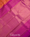 Muskmelon Orange Pure Kanchipuram Silk Handloom Saree