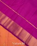 Muskmelon Orange Pure Kanchipuram Silk Handloom Saree