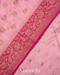 Pastel Pink Pure Chiniya Silk Saree