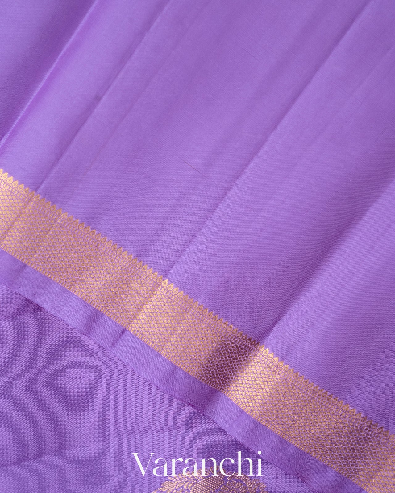 Lilac Pure Kanchipuram Silk Handloom Saree