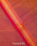 Dusty Rose Pure Maheshwari Silk Cotton Handloom Saree