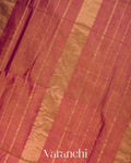 Dusty Rose Pure Maheshwari Silk Cotton Handloom Saree