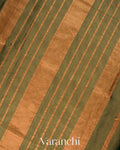 Moss Green Pure Maheshwari Silk Cotton Handloom Saree