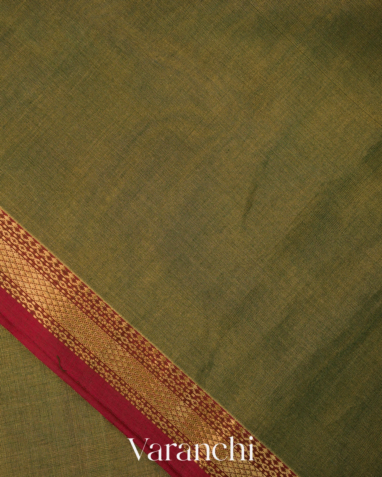 Moss Green Pure Maheshwari Silk Cotton Handloom Saree