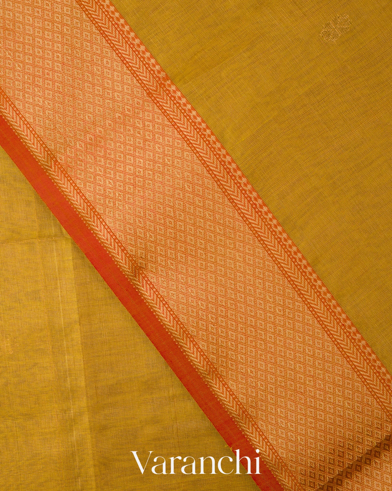 Golden Yellow Pure Maheshwari Silk Cotton Handloom Saree