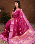 Rani Pink Pure Mango Silk Saree