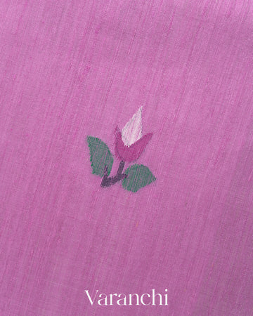 Purple Jamdani Pure Matka Silk Handloom Saree