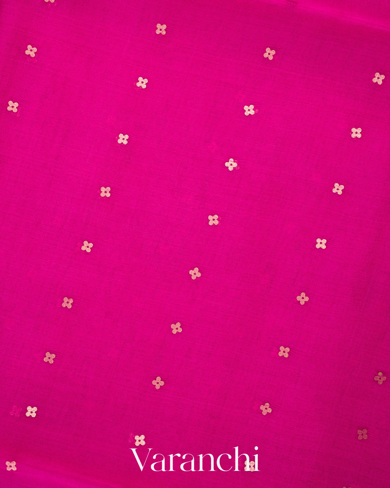 Rani Pink with Sequin Embroidery Pure Muslin Silk Handloom Saree