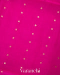 Rani Pink with Sequin Embroidery Pure Muslin Silk Handloom Saree