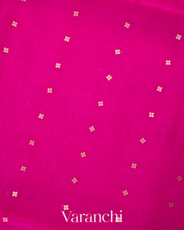 Rani Pink with Sequin Embroidery Pure Muslin Silk Handloom Saree