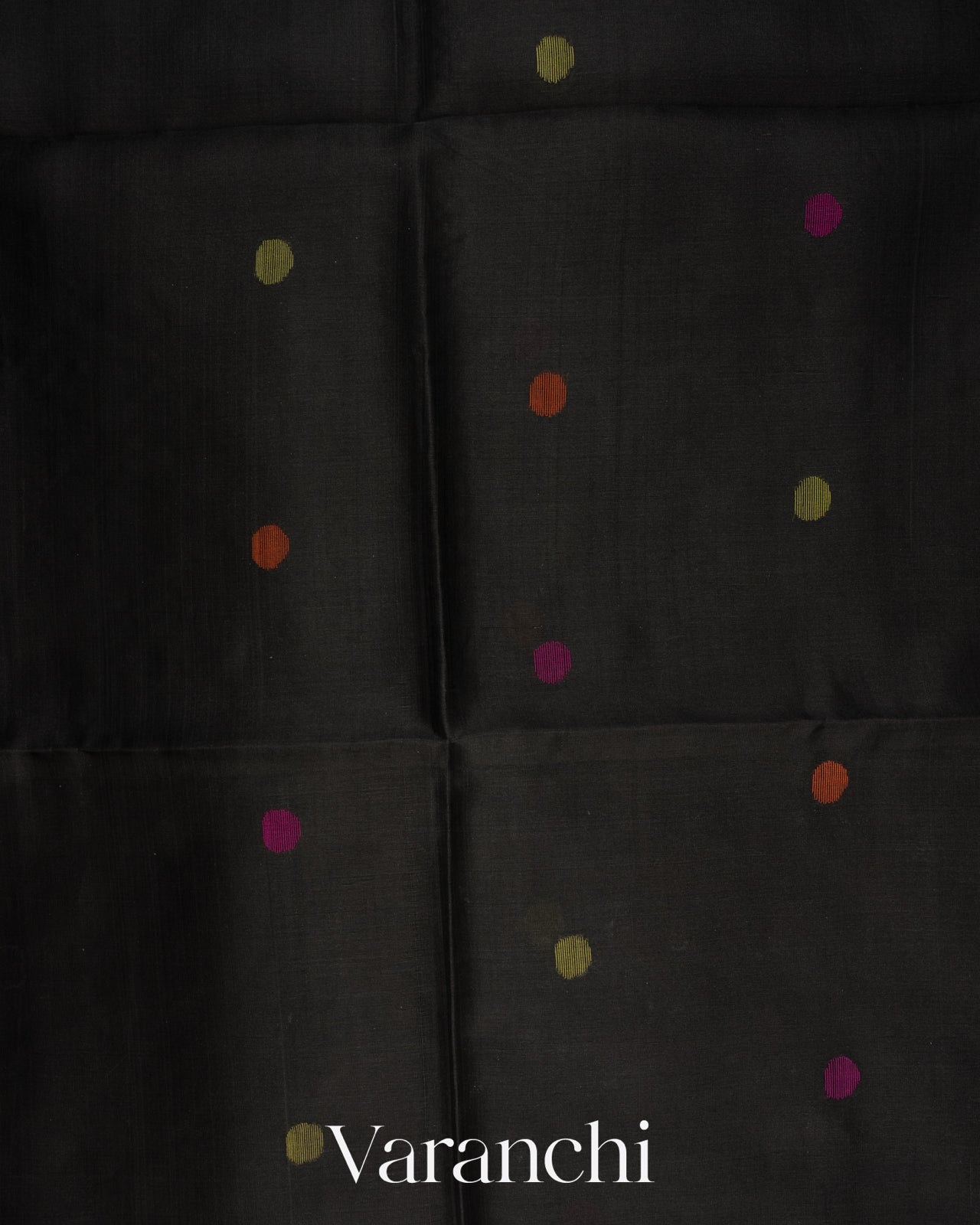 Black Floral Jamdani Pure Muslin Handloom Saree