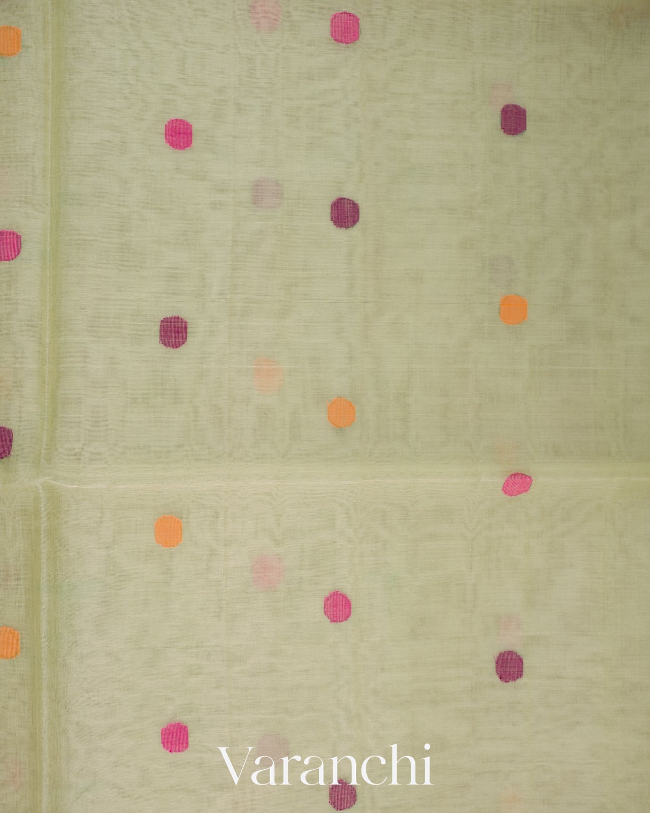 Pale Green Floral Jamdani Pure Muslin Saree