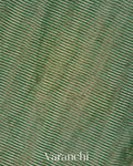 Bottle Green with Sequin Embroidery Pure Muslin Silk Handloom Saree
