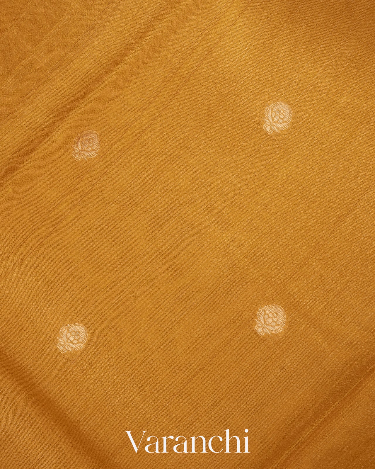 Mustrad Yellow Pure Tussar Silk Saree